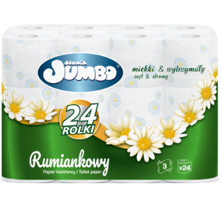 Toilet paper Słonik Jumbo Camomile Decor Family Pack 24 rolls